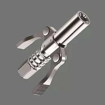 Смазочный пистолет Соединительная насадка Смазочный шприц с двойной ручкой и быстросъемным замком высокого давления Масляный шприц для впрыска масла Автомобильный масляный пистолет onesize