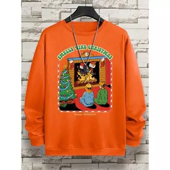 Smells Like Christmas Смешные комиксы Мужские свободные толстовки Большие флисовые мужские осенние свободные толстовки с капюшоном Модные толстовки с капюшоном S
