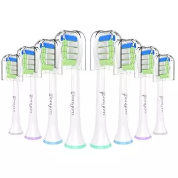 Сменная электрическая зубная щетка Senyum для Philips Sonicare Diamond Clean, совместимая со сменной щеткой белого цвета, стандартный тип HX6554/07 HX3671/23