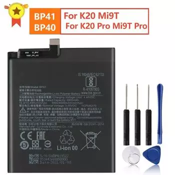 Сменная батарея BP41 BP40 для Xiaomi Redmi K20 Pro Mi 9T Pro Mi9T Redmi K20Pro, перезаряжаемая батарея премиум-класса 3900 мАч