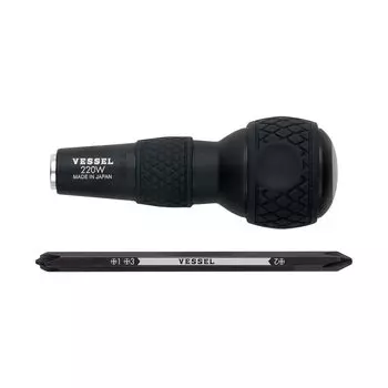 Сменная бита для отвертки с шаровой рукояткой VESSEL (+2/+1&+3 Включено) 220W-123