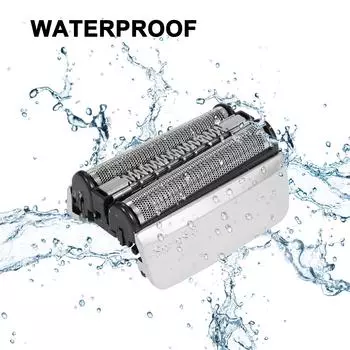 Сменная головка для электробритвы 83M, совместимая со сменной сеткой для бритв Braun Series 8 и серебряный