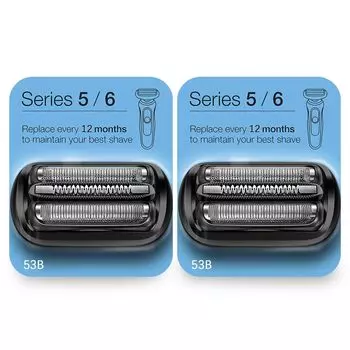 Сменная головка для бритвы Atewada 5 Series, сменная головка для бритвы Braun 53B со встроенным сетчатым лезвием 60B 7000 куб. см [50-B1000s 50-B7000cc 50-M1000s 50-M4200cs чёрный