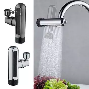 Сменная головка кухонного крана, 6-функциональная, поворотный кран на 720 градусов, удлинитель, простая установка, насадка-распылитель для смесителя с защитой от брызг