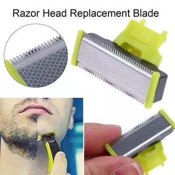Сменная головка лезвия для мужской бритвы QP2520/QP2530/QP2630/QP6510/QP6520/QP2523 с острыми двухсторонними зубьями, лезвие для триммера для бороды зелёный