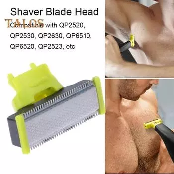Сменная головка лезвия для мужской бритвы QP2520/QP2530/QP2630/QP6510/QP6520/QP2523 с острыми двухсторонними зубьями, лезвие для триммера для бороды зелёный