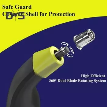 Сменная головка триммера для волос в носу для QP25 QP26 PRO65 PRO66, вращающаяся на 360 ° насадка для удаления волос из носа из нержавеющей стали, аксессуары зелёный