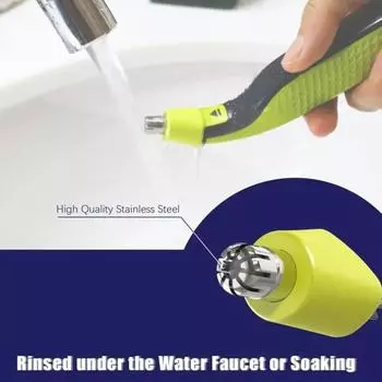 Сменная головка триммера для волос в носу для QP25 QP26 PRO65 PRO66, вращающаяся на 360 ° насадка для удаления волос из носа из нержавеющей стали, аксессуары зелёный