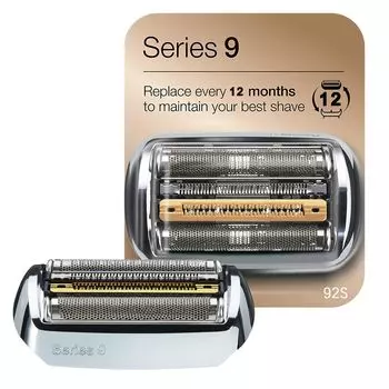 Сменная головка Wone Braun 92S, совместимая с бритвой серии 9, сменная головка со встроенным сетчатым лезвием (Серебряный) [Продукт]