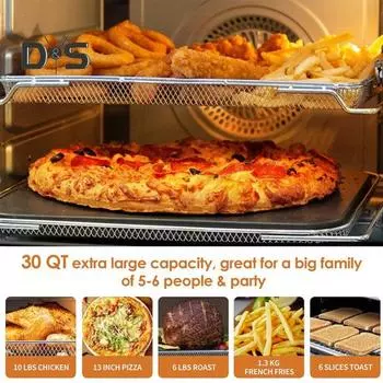 Сменная корзина для фритюрницы из нержавеющей стали. Легко чистится. Компактная конструкция. Корзина для фритюрницы для конвекционных печей фритюрниц Ninja Foodi DT251, DT201, DT200. серебряный