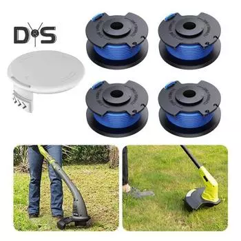 Сменная леска для триммера Weed Wacker (AC14RL3A) Катушки и колпачки катушек AC14HCA 0,065-дюймовая леска для триммера Аксессуары для газонокосилок синий