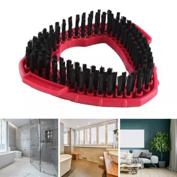 Сменная насадка для швабры, скребок для душа, конструкция с жесткой щетиной, простая в установке, треугольная насадка для чистки щетки для Vileda O-Cedar красный