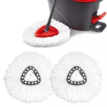 Сменная насадка для швабры vileda/O-Cedar EasyWring RinseClean, сменная насадка для швабры из микрофибры, диаметр 11 см, насадка для машинной стирки синий