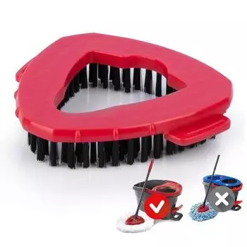 Сменная насадка для вращающейся швабры. Легко устанавливается. Более толстая щетина. Треугольное основание. Чистящая щетка. Щетка для глубокой очистки. Щетки для швабры для O-кедра. красный