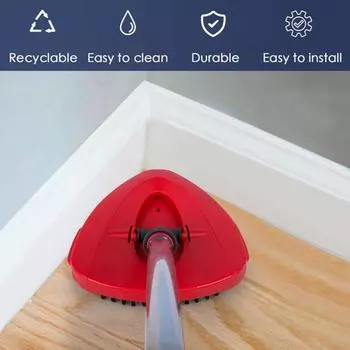 Сменная насадка для вращающейся швабры, простая установка, более толстая щетина, треугольное основание, чистящая щетка, глубокая очистка плитки