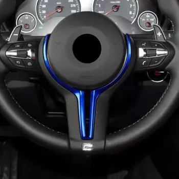 Сменная отделка рулевого колеса для F20 F22 F30 F31 F32 F33 F35 F36 F10 F06 F12 F13 F15 F16 из углеродного волокна красного, синего и черного цвета красный
