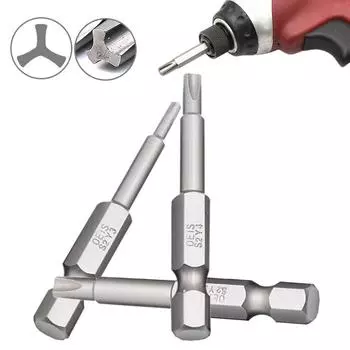 Сменная отвертка, серебристая сталь, 1 комплект Y3, 1/4 дюйма