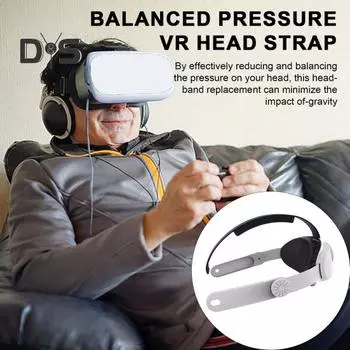 Сменная повязка на голову для гарнитуры VR, удобная посадка, регулируемая, простая установка, аксессуары для очков VR для Meta Quest 3 белый