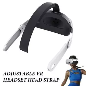 Сменная повязка на голову для гарнитуры VR, удобная посадка, регулируемая, простая установка, аксессуары для очков VR для Meta Quest 3 белый
