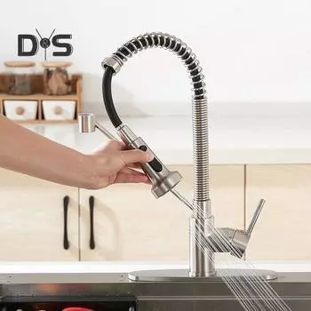 Сменная распылительная головка с выдвижным механизмом, нержавеющая, универсальная, простая установка, 3-функциональный смеситель для раковины, насадка для распылительной головки, кухонный инструмент B