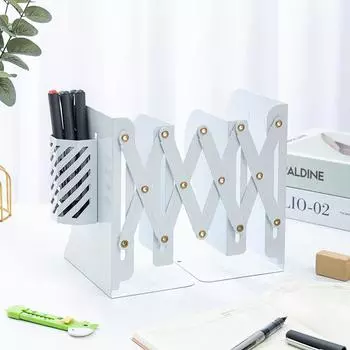 Сменная растягивающаяся регулируемая стойка для книг для домашнего хранения книг розовый