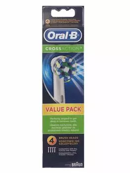 Сменная щетка Braun Oral B ACTION, 4 шт., многофункциональная щетка/CROSS EB50-4EL [Товар] белый