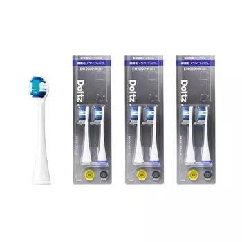 Сменная щетка Panasonic Bristle Brush 2 шт. x 3 набора 6 компактная оригинальная оригинальная продукция ультратонкая EW0800-W (всего штук)