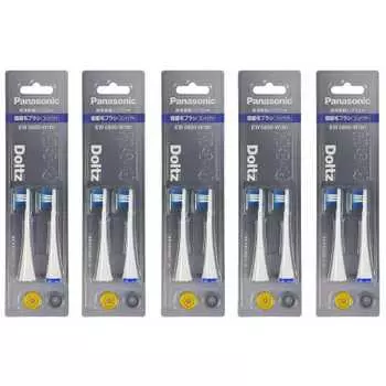 Сменная щетка Panasonic Panasonic Dolts Ultra Fine Bristle Brush Compact 2 шт. x 5 комплектов (Всего 10 шт.) EW0800-W-5set Белый