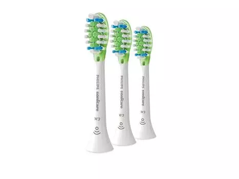 Сменная щетка Philips Sonicare Premium White, головка щетки, стандартный размер, белый, набор из 3 шт. (неподдельный) HX9063/11