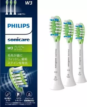 Сменная щетка Philips Sonicare Premium White Regular Genuine W3 White (3 куска) HX9063/67 белый