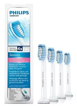 Сменная щетка Philips Sonicare Sensitive Насадка стандартного типа, набор из 4 шт. HX605401 [Товар]
