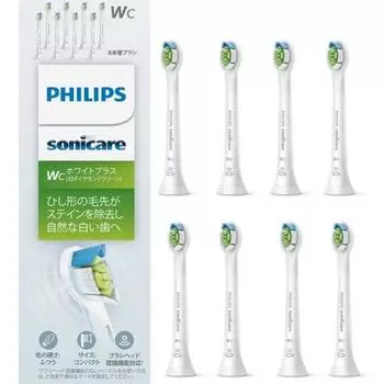 Сменная щетка Philips Sonicare White Plus Compact Mini (8 шт.) Настоящий унитаз HX6078/67 Белый
