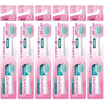 Сменная щетка Systema Hugki Plus Sonic Assist Brush, мягкая зеленая, набор из 2 шт. (электрический) (х 6)