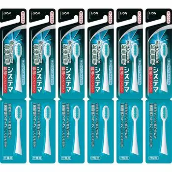 Сменная щетка Systema Sonic Assist Brush, мягкая зеленая, 2 шт. x 6 шт. (электрический)