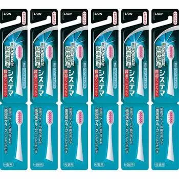 Сменная щетка Systema Sonic Assist Brush, нежно-розовая, 2 шт. x 6 шт. (электрический)