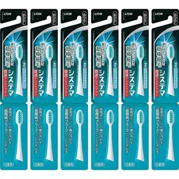 Сменная щетка Systema Sonic Assist Brush, обычная зеленая, 2 x 6 шт. (электрический) зелёный