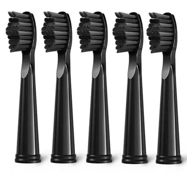 Сменная щетка жесткая совместимая Bamboo древесный уголь черная жесткая щетина сменная головка Fairywill 5 черная жесткая щетина Fairywill, FW507/508,