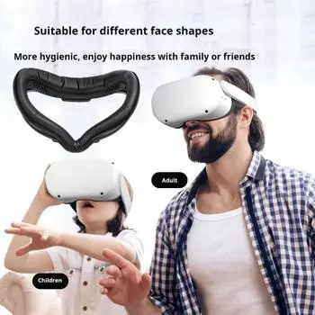 Сменная защитная накладка для лица на гарнитуре VR, износостойкая крышка для объектива, защита от пота, дышащий кронштейн интерфейса VR для лица чёрный