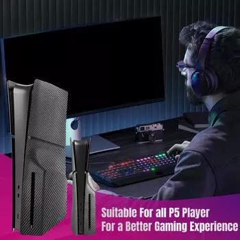 Сменная жесткая лицевая панель с защитой от царапин для игровой консоли, пылезащитный чехол для PS5 Slim Disc Version