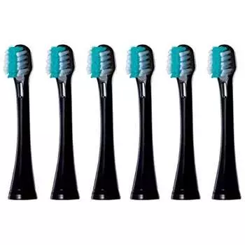 Сменная зубная щетка Panasonic Sonic Vibration с густой ионной щетиной EW0913-K черного цвета, 2 шт. x 3 в наборе (Всего 6 шт.)