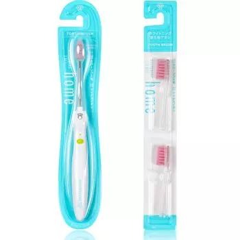 Сменная зубная щетка Whitening Cafe Home Ion, набор из 2 штук, отбеливающая зубная щетка для удаления пятен и налета, сменная головка с отрицательными ионами x резина