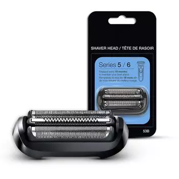 Сменное лезвие Braun 53B, сменное лезвие для бритвы Series 6, встроенная кассета, совместимая со сменным лезвием 5/Series чёрный