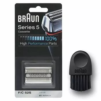 Сменное лезвие Braun Series 5 для бритвы, серебристое, старая модель, сменное лезвие, оригинальное, поставляется с щеточкой [подлинный продукт] F/C52S-b [100% гарантия]