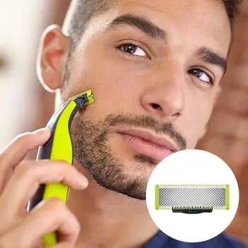 Сменное лезвие для электробритвы Philips One Blade из нержавеющей стали, мужская бритва, триммер для бороды, лезвие головы, муж, отец, подарок на день рождения зелёный