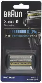 Сменное лезвие для бритвы Braun Series 9, встроенная кассета, черное лезвие [оригинальный продукт] F/C92B F/C92B чёрный