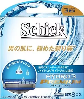Сменное лезвие Schick Hydro 3 Premium с 3 лезвиями (8 шт.)