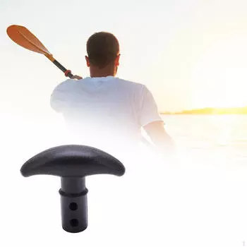 Сменное лодочное весло с Т-образной рукояткой. Простая установка. Тонкая работа. Компактный портативный ПВХ. чёрный