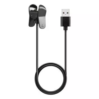 Сменное USB-зарядное устройство для Garmin Vivosmart 3, умный браслет, зарядный кабель, зажим для шнура, зарядное устройство чёрный