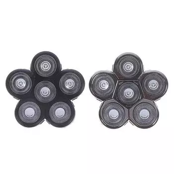 Сменные 6 бритвенных головок, лезвие 6D, лезвие для мужчин, комплект электробритв чёрный