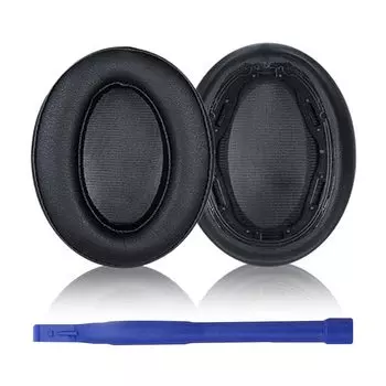Сменные амбушюры Adhiper для наушников Sony Protein Leather Ear Memory Foam Pads WH-H910N WH-H910N Наушники, амбушюры, (Черная/белковая кожа)